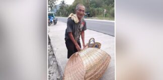 Over A Hundred Year Old Lolo From Leyte Still Hustling, Sells Bayong And Duyan
